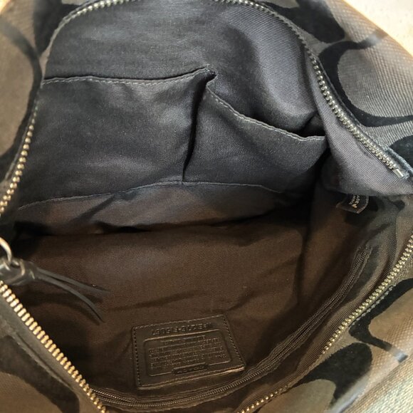 Coach Shoulder Bag Soho Jacquard Signature Duffle Black - Picture 11 of 15